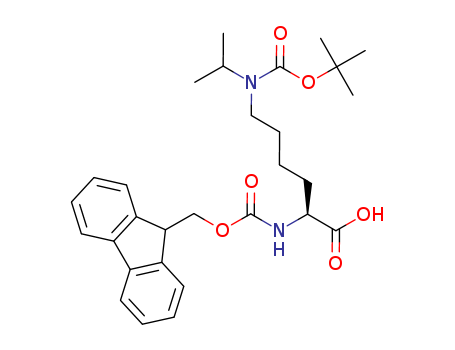 201003-48-7,FMOC-LYS(BOC)(ISOPROPYL)-OH,Fmoc-Lys(Boc)(isopropyl)-OH; N-(9-Fluorenylmethyloxycarbonyl)-N'-tert-butoxycarbonyl-N'-isopropyl-L-lysine