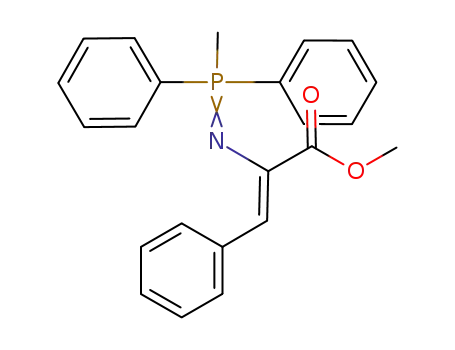 Molecular Structure of 129990-86-9 (3-methoxycarbonyl-1-methyl-1,1,4-triphenyl-2-aza-1λ<sup>5</sup>-phosphabuta-1,3-diene)
