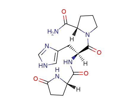 24305-27-9,Protirelin,Abbott 38579;Abbott-38579;Abbott38579;Antepan;Hydrate, Proterelin Tartrate;Prem, TRH;Proterelin Tartrate;Proterelin Tartrate Hydrate;Protirelin;Protirelin Tartrate (1:1);Relefact TRH;Stimu TSH;Stimu-TSH;StimuTSH;Tartrate Hydrate, Proterelin;Thypinone;Thyroliberin;Thyroliberin TRH Merck;Thyrotropin Releasing Factor;Thyrotropin Releasing Hormone;Thyrotropin Releasing Hormone Tartrate;Thyrotropin-Releasing Factor;Thyrotropin-Releasing Hormone;Thyrotropin-Releasing Hormone Tartrate;TRH Ferring;TRH Prem;TRH, Relefact
