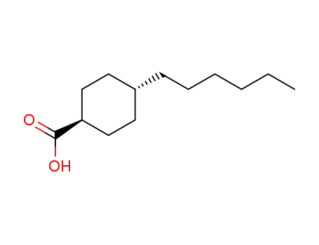 Molecular Structure of 38289-30-4 (trans-4-Hexylcyclohexanecarboxylic acid)