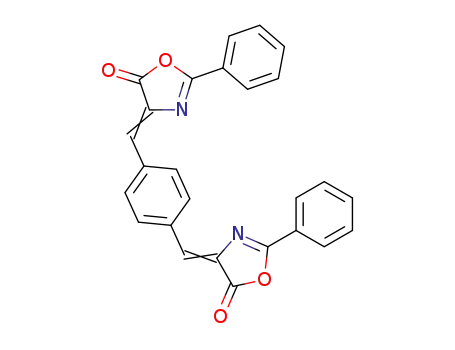 Molecular Structure of 25744-09-6 (5(4H)-Oxazolone,4,4'-(1,4-phenylenedimethylidyne)bis[2-phenyl-)