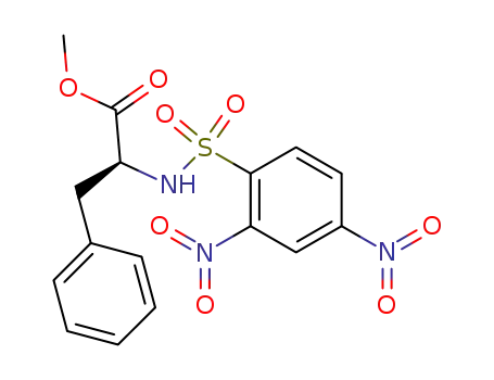 Molecular Structure of 196214-22-9 ((S)-methyl 2-(2,4-dinitrophenylsulfonamido)-3-phenylpropanoate)