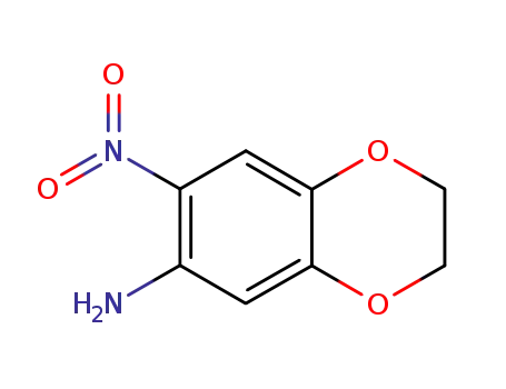 Molecular Structure of 62140-78-7 (7-NITRO-2,3-DIHYDRO-BENZO[1,4]DIOXIN-6-YLAMINE)