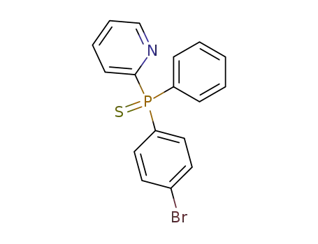 Molecular Structure of 858242-68-9 ((4-bromo-phenyl)-phenyl-[2]pyridyl-phosphine sulfide)