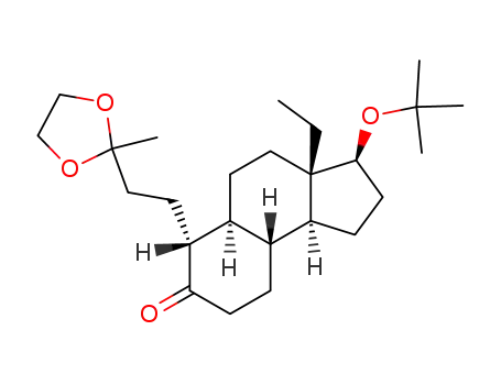 (3S,3aS,5aS,6R,9aR,9bS)-3-tert-Butoxy-3a-ethyl-6-[2-(2-methyl-[1,3]dioxolan-2-yl)-ethyl]-dodecahydro-cyclopenta[a]naphthalen-7-one