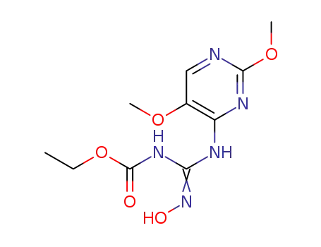 Molecular Structure of 1350919-14-0 (ethyl (E/Z)-[(2,5-dimethoxypyrimidin-4-yl)amino](hydroxyimino)methylcarbamate)