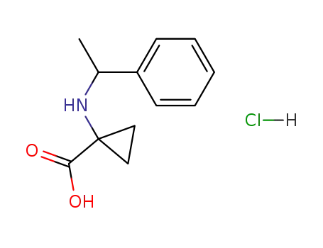 Molecular Structure of 137360-56-6 (1-(methylbenzyl)aminocylopropanecarboxylic acid hydrochloride)