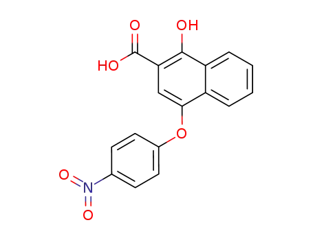 Molecular Structure of 21894-06-4 (1-Hydroxy-4-(4-nitrophenoxy)-2-naphthoic acid)