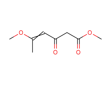 Molecular Structure of 78133-87-6 (4-Hexenoic acid, 5-methoxy-3-oxo-, methyl ester)