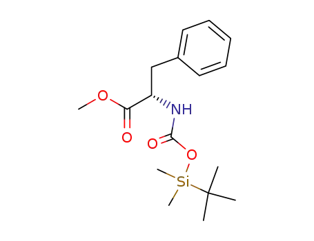 Molecular Structure of 107897-41-6 (N-(((tert-butyldimethylsilyl)oxy)carbonyl)phenylalanine methyl ester)