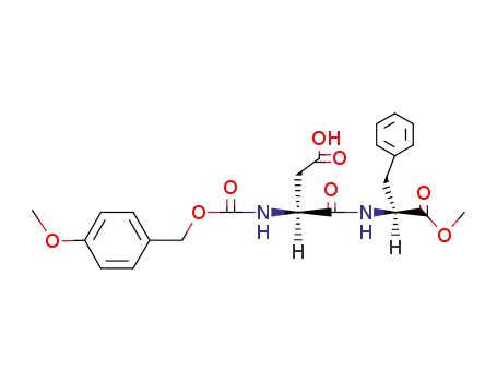Molecular Structure of 68802-03-9 (L-Phenylalanine,
N-[N-[[(4-methoxyphenyl)methoxy]carbonyl]-L-a-aspartyl]-, 1-methyl
ester)