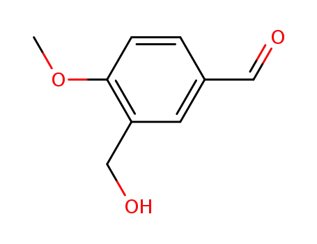 Molecular Structure of 76646-42-9 (3-HYDROXYMETHYL-4-METHOXY-BENZALDEHYDE)