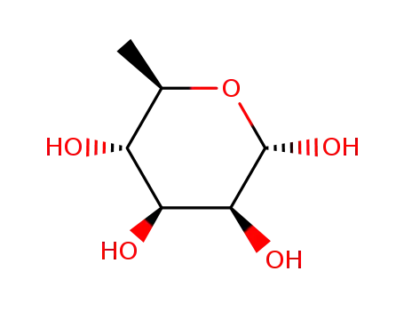 Molecular Structure of 28161-49-1 (6-deoxy-α-D-mannopyranose)