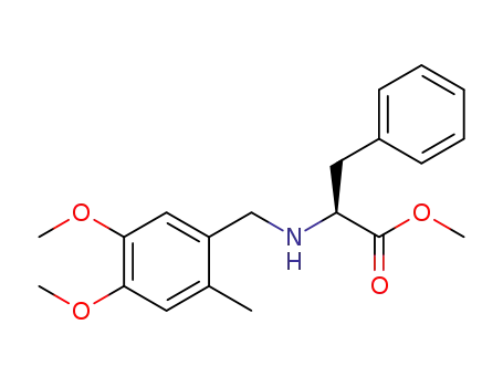 Molecular Structure of 1363553-45-0 ((S)-methyl 2-(4,5-dimethoxy-2-methylbenzylamino)-3-phenylpropanoate)