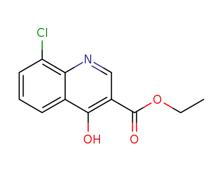 Molecular Structure of 73987-37-8 (8-CHLORO-4-HYDROXY-QUINOLINE-3-CARBOXYLIC ACID ETHYL ESTER)