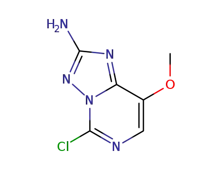 Molecular Structure of 1350919-12-8 (5-chloro-8-methoxy[1,2,4]triazolo[1,5-c]pyrimidin-2-amine)
