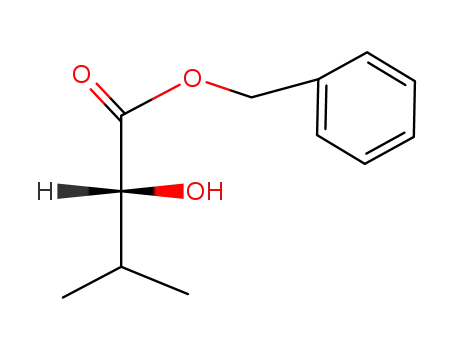 Molecular Structure of 14487-24-2 (Butanoic acid, 2-hydroxy-3-methyl-, phenylmethyl ester, (R)-)