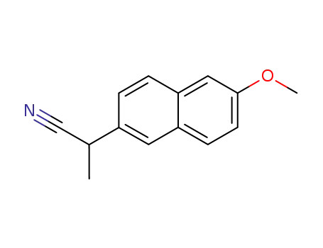 Molecular Structure of 86603-94-3 (2-(6-methoxynaphthalen-2-yl)propionitrile)