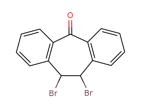Molecular Structure of 57295-97-3 (10,11-dibromo[(10,11-dihydro-5H-dibenzo[a,d]cyclohept-5-one)])