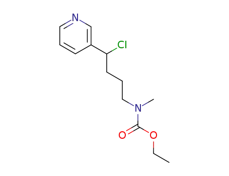 Molecular Structure of 73130-52-6 (ethyl N-methyl-N-<4-chloro-4-(3-pyridyl)butnyl>carbamate)