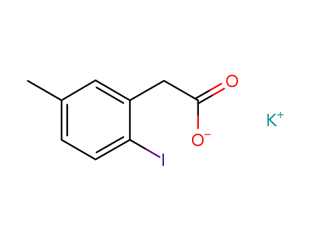 Molecular Structure of 1234562-75-4 (potassium 2-iodo-5-methylphenylacetate)