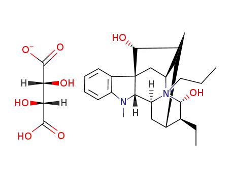 Molecular Structure of 2589-47-1 (prajmalium bitartrate)