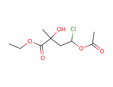 Molecular Structure of 80350-42-1 (ethyl 4-acetoxy-4-chloro-2-hydroxy-2-methylbutanoate)
