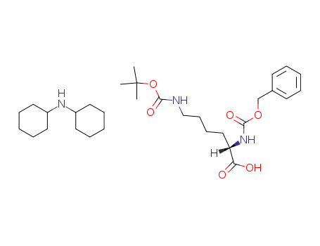2212-76-2,Z-LYS(BOC)-OH DCHA,N2-((Benzyloxy)carbonyl)-N6-(tert-butoxycarbonyl)-L-lysine, compound with dicyclohexylamine (1:1);N-cyclohexylcyclohexanamine; (2S)-2-phenylmethoxycarbonylamino-6-(tert-butoxycarbonylamino)hexanoic acid;Z-LYS(BOC)-OH DCHA;N-α-Z-N-ε-Boc-L-lysine dicyclohexylamine salt;Z-Lys(Boc)-OH.DCHA;Cbz-Lys(Boc)-OH·DCHA;Z-Lys(Boc)-OH·DCHA;