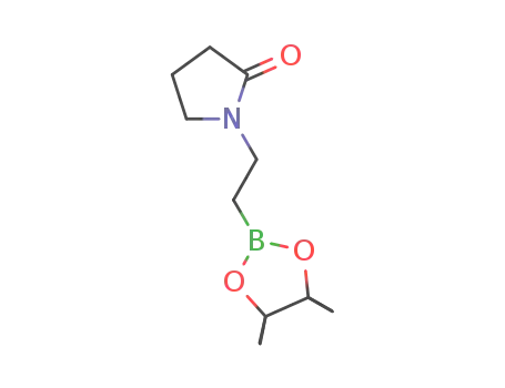 Molecular Structure of 1190639-19-0 (1-(2-(4,4,5,5-tetramethyl-1,3,2-dioxaborolan-2-yl)ethyl)pyrrolidin-2-one)