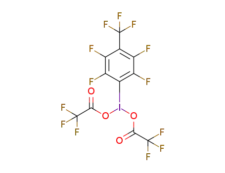 Molecular Structure of 1227710-53-3 ([bis(trifluoroacetoxy)iodo]-2,3,5,6-tetrafluoro-4-trifluoromethyl-benzene)