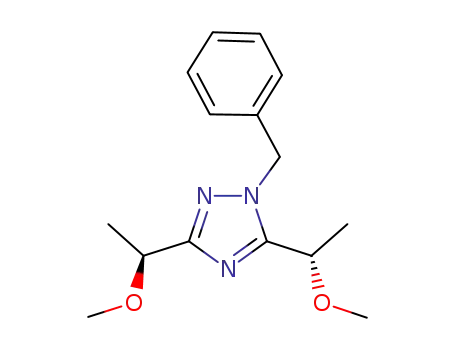 Molecular Structure of 1130734-54-1 (1-benzyl-3,5-bis[(1S)-1-methoxyethyl]-4H-1,2,4-triazole)