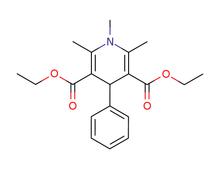 Molecular Structure of 3274-34-8 (1,4-Dihydro-1,2,6-trimethyl-4-phenyl-3,5-pyridinedicarboxylic acid diethyl ester)