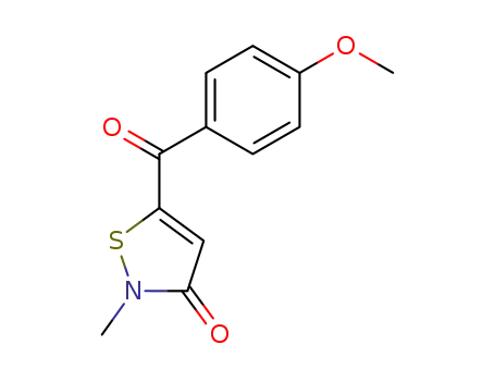 Molecular Structure of 77052-39-2 (5-(4-Methoxy-benzoyl)-2-methyl-isothiazol-3-one)