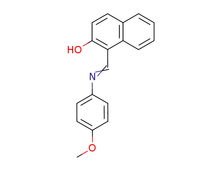 Molecular Structure of 1036-14-2 (1-(((4-methoxyphenyl)imino)methyl)-2-naphthol)