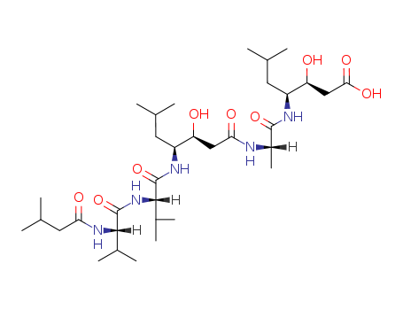 L-Alaninamide, N-(3-methyl-1-oxobutyl)-L-valyl-L-valyl-(3S,4S)-4-amino-3-hydroxy-6-methylheptanoyl-N-[(1S)-1-[(1S)-2-carboxy-1-hydroxyethyl]-3-methylbutyl]-