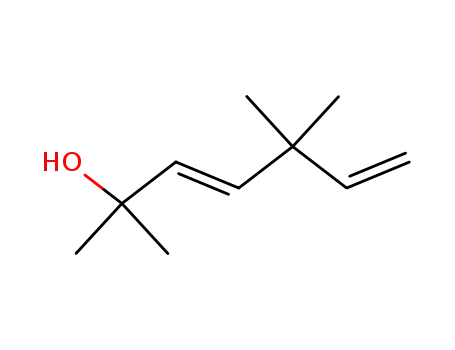 Molecular Structure of 26127-98-0 ((E)-2,5,5-trimethylhepta-3,6-dien-2-ol)