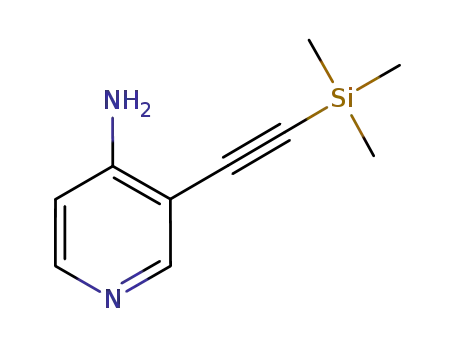 Molecular Structure of 765307-12-8 ({[(3-Trimethylsilanyl)ethynyl]-pyridin-4-yl}amine)
