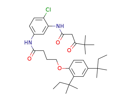 Molecular Structure of 26110-32-7 (2'-Chloro-5'-[4-(2,4-di-tert-pentylphenoxy)butyrylamino]-4,4-dimethyl-3-oxopentananilide)