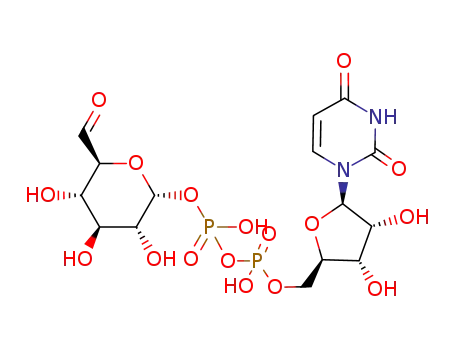 Molecular Structure of 31932-92-0 (uridine diphospho-α-D-gluco-hexodialdose)