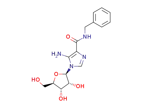 Molecular Structure of 20735-74-4 (5-amino-1-(β-D-ribofuranosyl)imidazole-4-(N-benzyl)carboxamide)