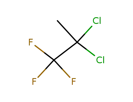 Molecular Structure of 7126-01-4 (2,2-Dichloro-1,1,1-trifluoropropane)