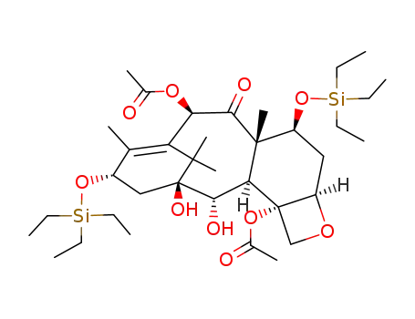 Molecular Structure of 150542-00-0 (2-Debenzoyl-7,13-bis(triethylsilyl)baccatin III)