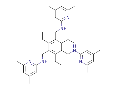 Molecular Structure of 797818-01-0 (1,3,5-tris-[(4,6-dimethyl-pyridin-2-yl)-aminomethyl]-2,4,6-triethylbenzene)