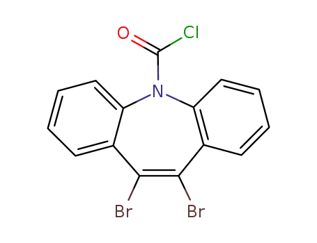 Molecular Structure of 143667-54-3 (10,11-Dibrom-5-chlorcarbonyl-5H-dibenz<b,f>azepin)