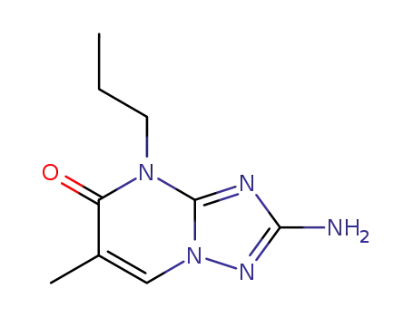 Molecular Structure of 27277-00-5 (2-Amino-6-methyl-4-propyl-[1,2,4]triazolo[1,5-a]pyrimidin-5-one)