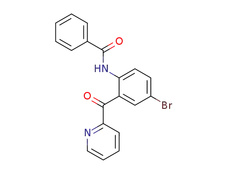 Molecular Structure of 22753-88-4 (2-(2-BENZAMIDO-5-BROMOBENZOYL)PYRIDINE)