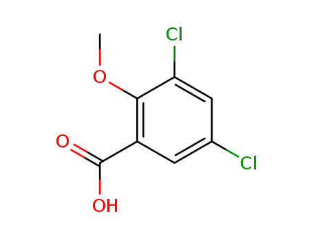 Molecular Structure of 22775-37-7 (3,5-DICHLORO-2-METHOXYBENZOIC ACID)
