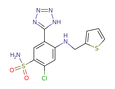 Molecular Structure of 27589-33-9 (Azosemide)