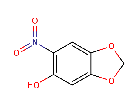 Molecular Structure of 7107-10-0 (5-Hydroxy-6-nitro-1,3-benzodioxole)