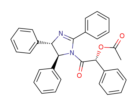 Molecular Structure of 911306-52-0 ((-)-(4S,5S)-1-[(R)-α-acetoxyphenylacetyl]-4,5-dihydro-2,4,5-triphenyl-1H-imidazole)